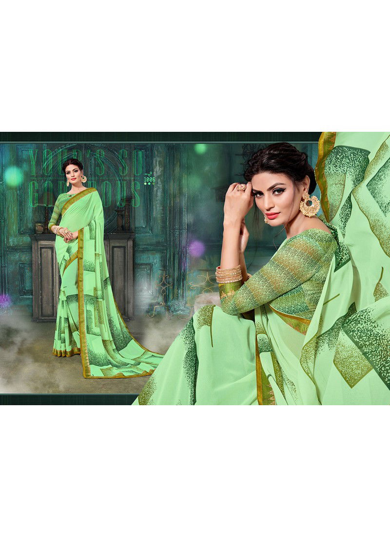 Sangam Miss India Latest Casual Wear Designer  Printed Georgette Saree Collection